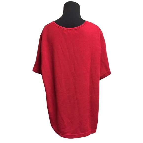 Carolyn Taylor Woman Essentials Womens Size 2XL Red Short Sleeved Shirt - Picture 4 of 5
